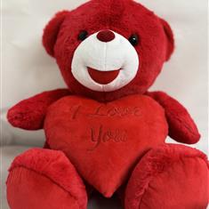 Red Teddy With Red Heart