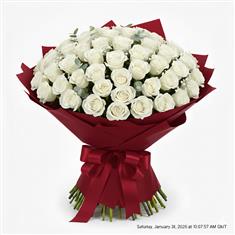 100 white roses