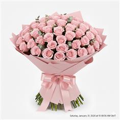 100 pink roses 