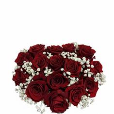 roses in a heart box 